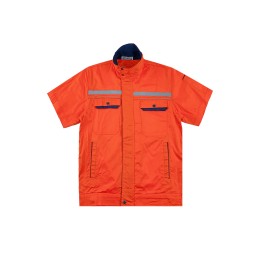 Customized pure cotton men's work clothes, designed summer short-sleeved thin welding work clothes, auto repair factory work clothes, labor protection clothes, 100% cotton SKWK152 Customized pure cotton men's work clothes, designed summer short-sleeved thin welding work clothes, auto repair factory work clothes, labor protection clothes, 100% cotton SKWK152